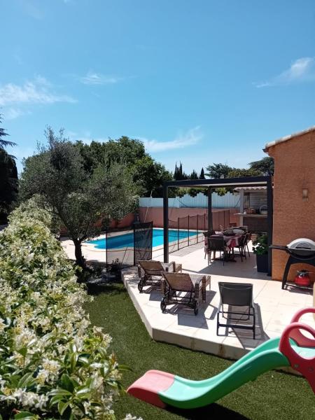 A la foto es mostra l'objecte Charmante villa tout confort,sans vis a vis avec piscine situat a la ciutat de Lignan-sur-Orb.