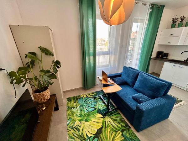 Στη φωτογραφία φαίνεται το αντικείμενο Apartament z tarasem przy lesie Reda που βρίσκεται στην πόλη Reda.