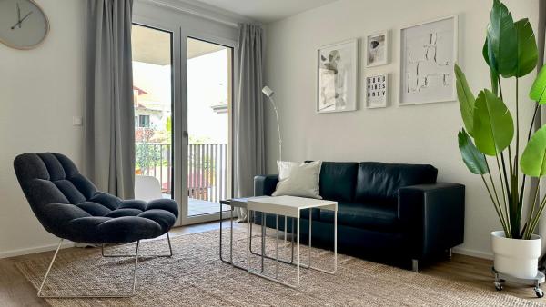 A la foto es mostra l'objecte 3-Zi-Neubauapartment möbliert situat a la ciutat de Leonberg.