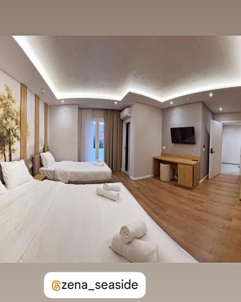 Na fotografii je vidět objekt Zena Hotel Durres nacházející se ve městě Durrës.
