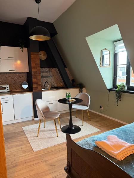 Na zdjęciu widoczny jest obiekt Apartamenty w centrum Wawel & Smok AC Progres położony w mieście Toruń.