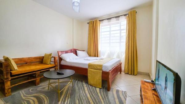 På billedet ses objektet Stylish Studio Apt in Ruiru Membly, Near Tatu City beliggende i byen Ruiru.