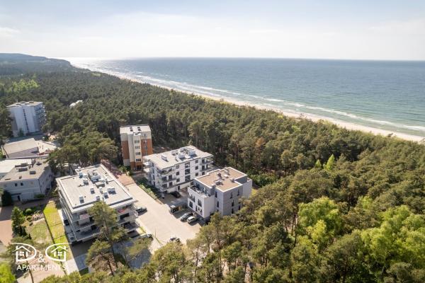 På billedet ses objektet Zielona 16 D&D Apartments beliggende i byen Międzywodzie.