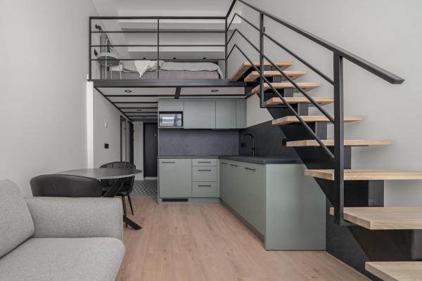 A la foto es mostra l'objecte Olive loft in City centre Self check-in No 46 situat a la ciutat de Vílnius.