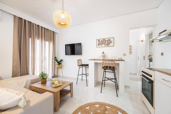 Na fotografii je vidět objekt Ethereal Aura Apartment - 1 Min to the Beach nacházející se ve městě Kardamena.