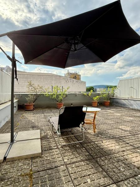 A la foto es mostra l'objecte Apartmán s veľkou terasou v srdci Trenčína situat a la ciutat de Trenčín.