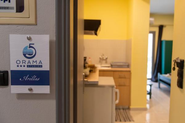 The photo shows the Orama Studios located in the city of Perdika.
