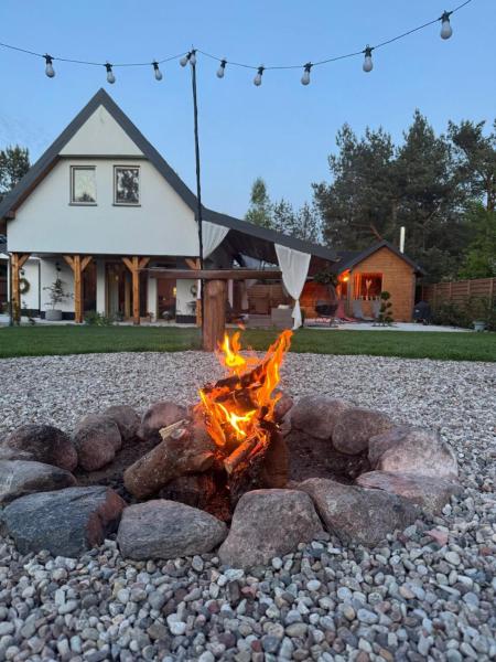 Na fotografii je vidět objekt Country house nacházející se ve městě Leśno.