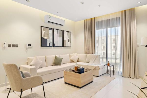 A la foto es mostra l'objecte Silkhaus New 3BR in Al Narjis Modern Building situat a la ciutat de Riad.