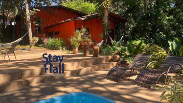 写真にはカザ・ブランカ市にあるRefugio na Natureza-Chácara-Piscina Privativa-124Dが写っています。