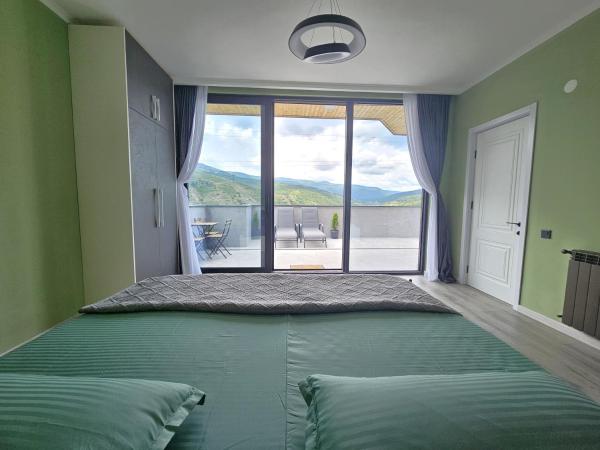 Na zdjęciu widoczny jest obiekt The Passenger Rooms Apartment położony w mieście Tsqnetʼi.