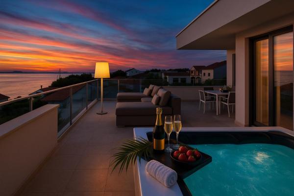 A la foto es mostra l'objecte Four Seasons Vrsi Villas, Zadar - Heated Pool & Jacuzzi situat a la ciutat de Vrsi.