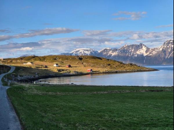 Nella foto è visibile l'oggetto Aurora Mountain & Ocean House situato nella città di Langfjord.