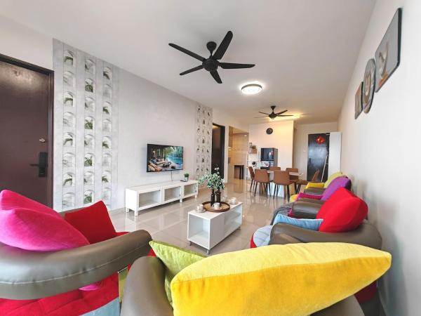 Na foto é possível ver o objeto Simfoni Spacious 3 Bedroom w Wi-Fi and Netflix localizado na cidade de Serdang.