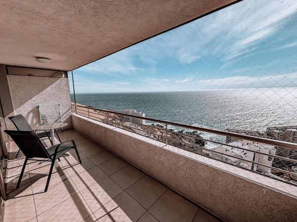 Na fotografii je vidět objekt Cómodo depto con fantastica vista al mar nacházející se ve městě Concón.