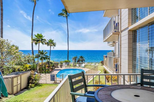 På billedet ses objektet KN203 Oceanfront 2Bd 2Ba Sunset Suite in South Maui beliggende i byen Kihei.