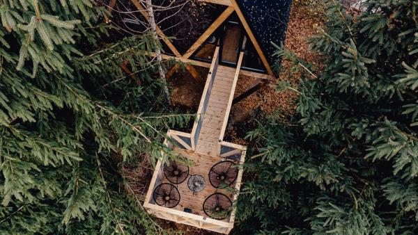 Nella foto è visibile l'oggetto Treehouse Bystreečka situato nella città di Trebostovo.