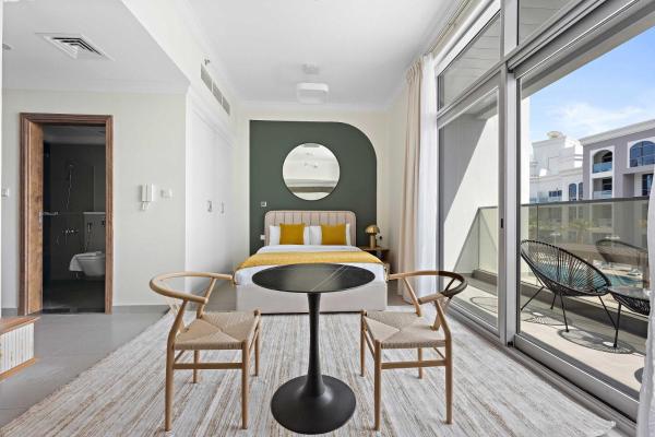 Na fotografii je vidět objekt Silkhaus Modern Studio with New Furniture nacházející se ve městě Dubaj.