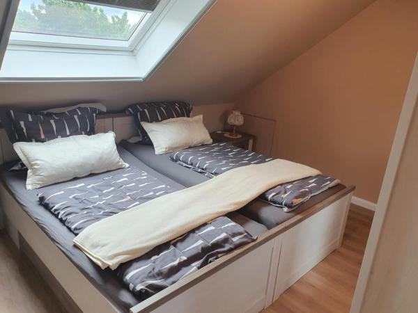 A la foto es mostra l'objecte Große Ferienwohnung in der Natur Husum Hattstedt Nordsee Meer situat a la ciutat de Olderup.