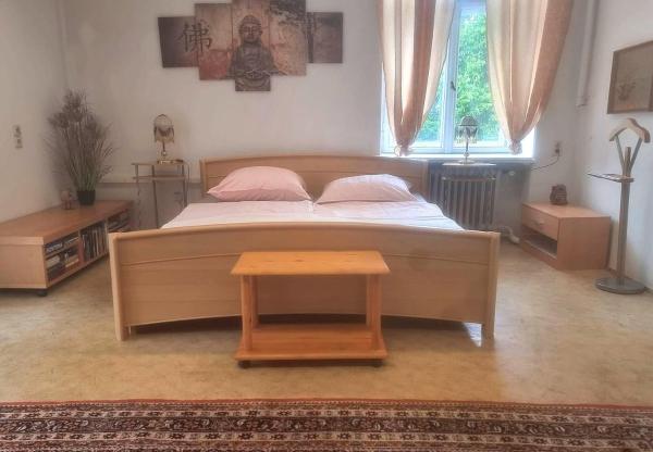Στη φωτογραφία φαίνεται το αντικείμενο Nr 9 Hübsche Suite mit Loggia in alte Villa mit Stadtblick und interessante Ausstattung Ohm Zimmer που βρίσκεται στην πόλη Annaberg-Buchholz.