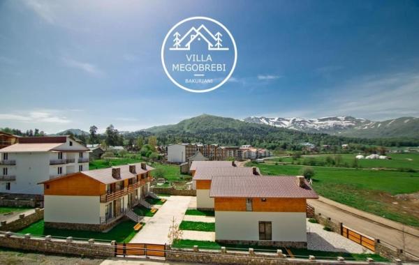 The photo shows the Villa Megobrebi located in the city of Bakuriani.