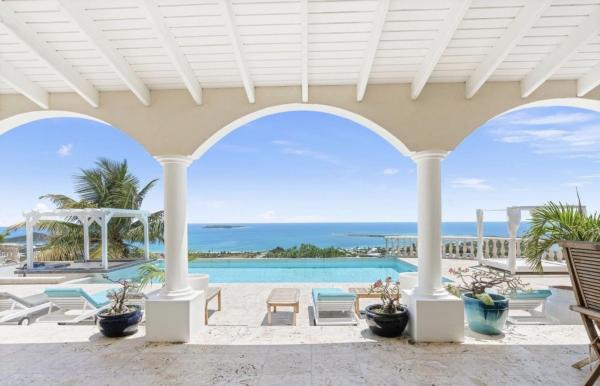 The photo shows the Villa Coralia - panoramic ocean view located in the city of Quarter of Orleans.