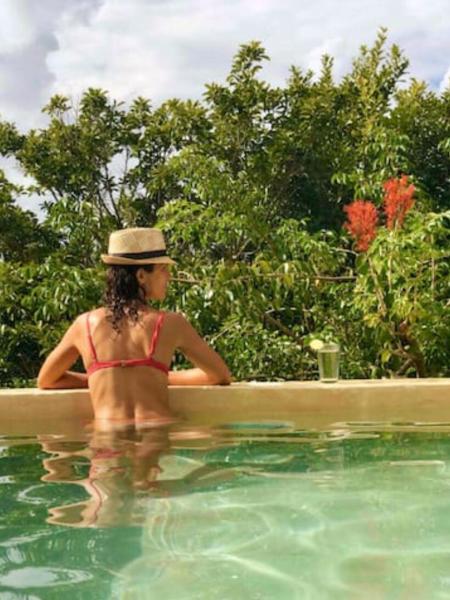 Na zdjęciu widoczny jest obiekt Casita Deva Stylish Mex casita, epic rooftop pool położony w mieście Tulum.