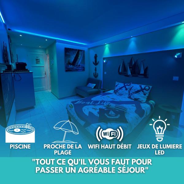 Le Voilier - Studio Moderne Vue Mer avec Piscine, Les Trois-Îlets