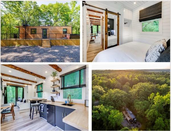 Na zdjęciu widoczny jest obiekt Black Deer Crossing MicroCabin położony w mieście Mount Herman.