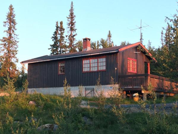 The photo shows the Koselig, lita hytte på Aurdalsåsen ved Danebu located in the city of Aurdal.