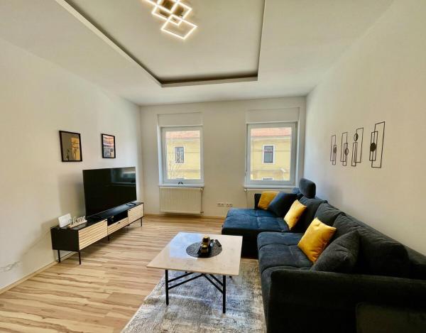 A la foto es mostra l'objecte Stylische Wohnung nähe Stadthalle mit Balkon situat a la ciutat de Graz.