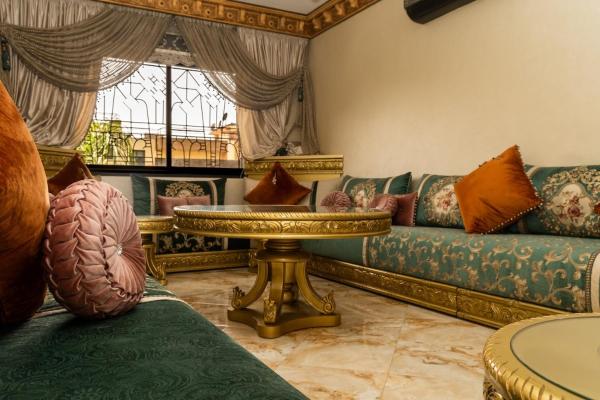 Na zdjęciu widoczny jest obiekt Family apartment with balcony and Netflix położony w mieście Temara.