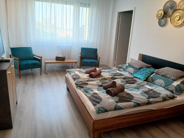 Na fotografii je vidět objekt Yvette Apartman nacházející se ve městě Segedín.