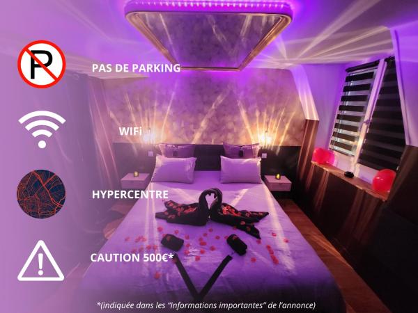 A la foto es mostra l'objecte Caen, Tu m'aimes - Suite Romantique situat a la ciutat de Caen.