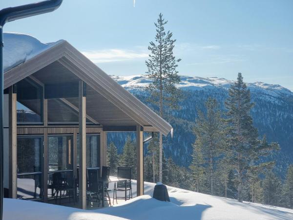 写真にはRosti市にあるModern Cabin With Panoramic View On Bringsfjelletが写っています。