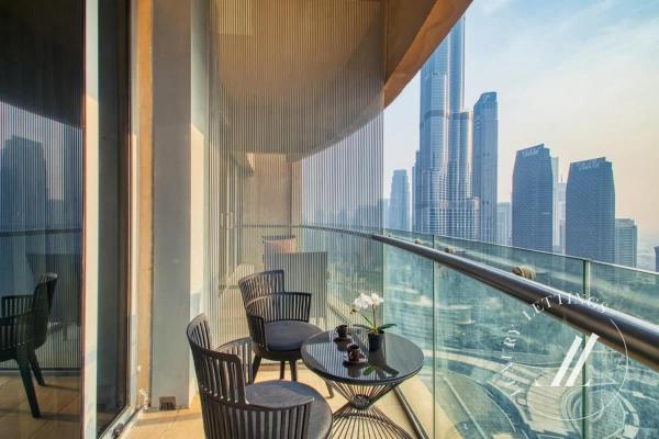 Nella foto è visibile l'oggetto Luxurious Studio Flat with Burj Khalifa Views situato nella città di Dubai.