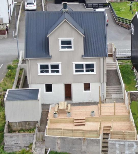 Na zdjęciu widoczny jest obiekt Bask In Ocean Views At Bakkastova położony w mieście Froðba.