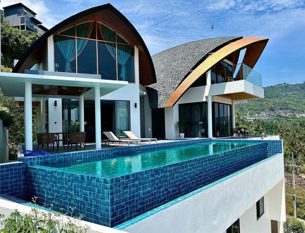 A la foto es mostra l'objecte Golden Coconut 4 Bed 6 Bath Luxury Sea View Villa in Chaweng Beach, Koh Samui situat a la ciutat de Amphoe Koh Samui.