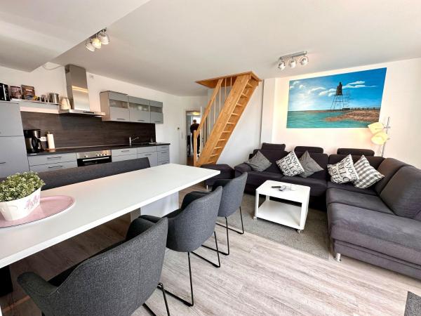 På bildet vises objektet Ferienwohnung De Föhr som ligger i byen Dorum.