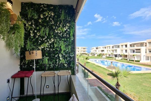 På billedet ses objektet Appartement Balneaire avec piscine à El Mansouria beliggende i byen Mansouria.