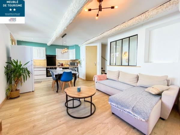 A la foto es mostra l'objecte Maison de village climatisée Entre Béziers et Narbonne jusqu'à 5 pers situat a la ciutat de Coursan.