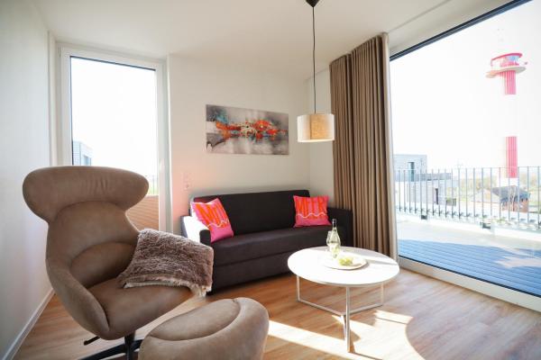 A la foto es mostra l'objecte Suite Relax 3.0 - Die elegante Ferienwohnung mit Dachterrasse, Meerblick und Sauna situat a la ciutat de Fehmarn.