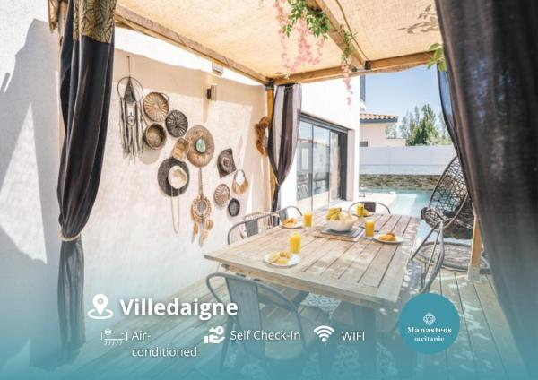 A la foto es mostra l'objecte Maison climatisée patio et piscine Calme & confort situat a la ciutat de Villedaigne.