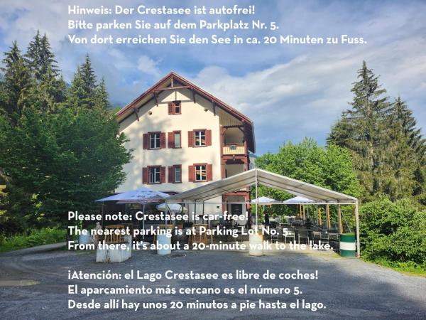 A la foto es mostra l'objecte Gasthaus Crestasee situat a la ciutat de Flims.