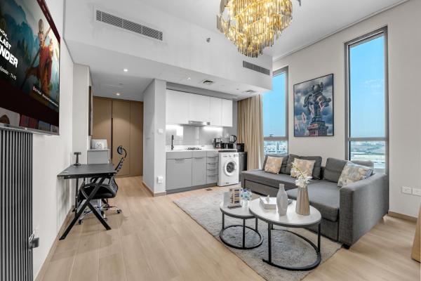 Peaceful Studio Midtown 20 mins to Expo City by Vibel, Dubaj