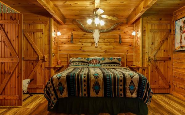 På billedet ses objektet The Lakota Wolf Cabin beliggende i byen Catlettsburg.