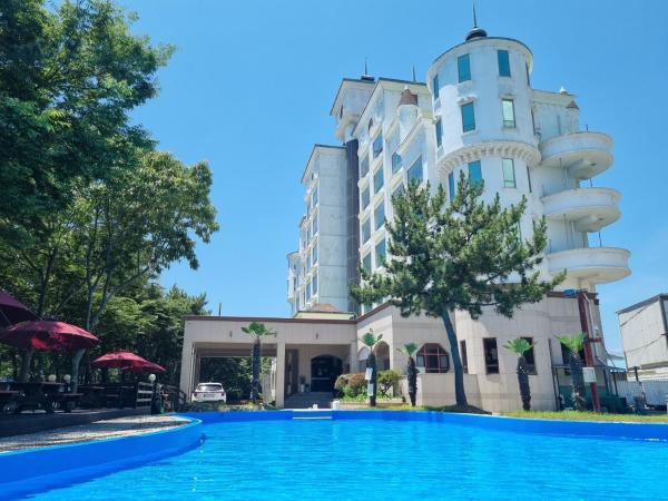 Na zdjęciu widoczny jest obiekt Namhae Beach Hotel położony w mieście Namhae.