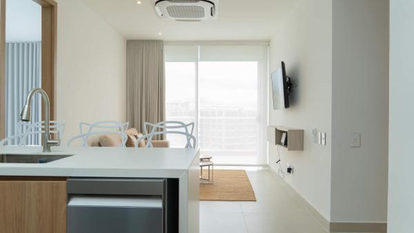 Na foto é possível ver o objeto New And Luxury Apartment 3BR In Baia Kristal By Huespedia localizado na cidade de Las Canoas.