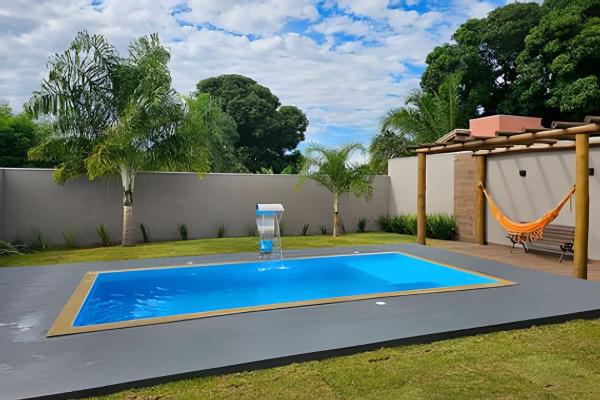 A la foto es mostra l'objecte Casa da Dora agora com piscina! Para até 8 pessoas situat a la ciutat de Bonito.