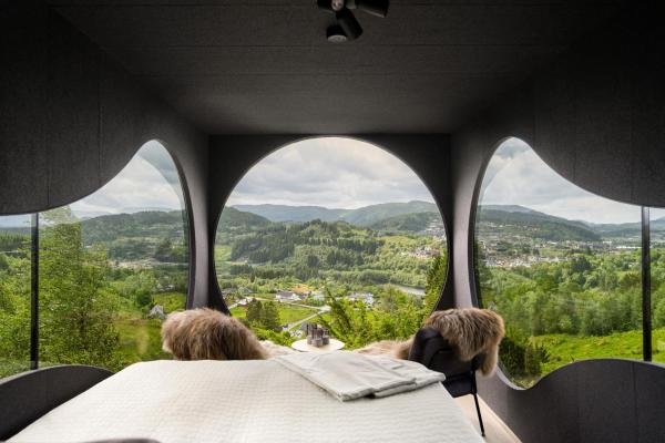 A la foto es mostra l'objecte Birdbox Bergen situat a la ciutat de Hamre.